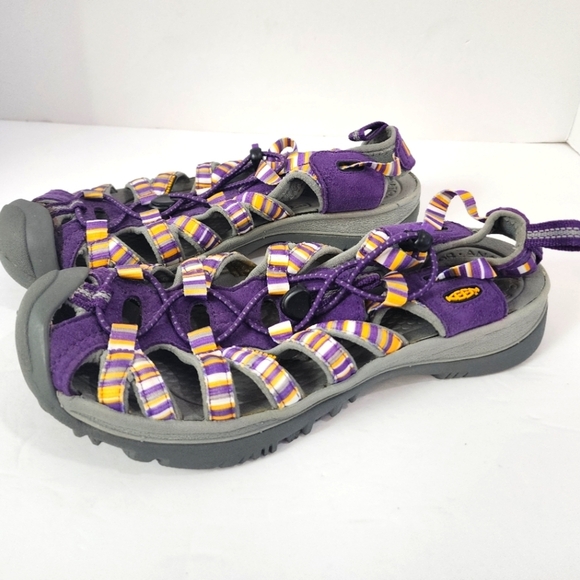 Keen Women's Purple & Orange Waterproof Strap Beach Sandals Antiodor, sz 8.5 - Picture 2 of 12